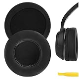 Geekria イヤーパッド互換性 パッド スカルキャンディ Skullcandy Hesh, Hesh 2 Bluetooth Wireless ヘッドホンに対応 パッド イヤー/イヤーカップ (プロテインレザー/ブラック)