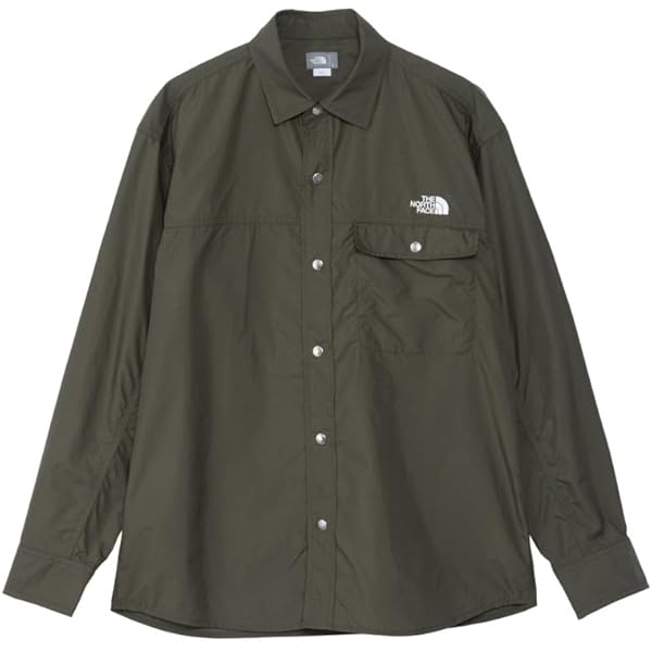 THE NORTH FACE ヌプシ シャツ S ブラック/カーキ ザノースフェイス THE NORTH FACE ロング スリーブ ヌプシ