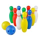 ボーリングボールゲームTimeless Funnyキットセットwith 10 miniプラスチックピンと2ボール、EducativeおもちゃGreat Gift forベビー子供幼児男の子女の子2 3
