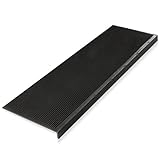 Casa Pura ®のセット5インドア&アウトドアゴムノンスリップ階段踏み板、30 " x 9 " – 0.3 " Thick | 100 %防水、優れたグリップ（Santiago )