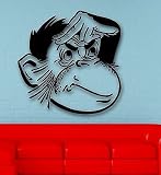 壁ステッカービニールデカール保育園Monkey Macaque動物面白い子供部屋vs814