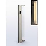 YKK ap　ルシアス　サインポール　A01型　URC-A01　照明付き　インターホン加工付き Lタイプ　アルミカラー　※表札はネームシールとなります　【機能門柱　機能ポール】 　プラチナステン