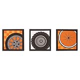 One Grace Place Teyo's Tires Canvas Art, Black, White, Grey, Orange by One Grace Place [並行輸入品]
