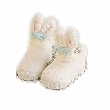 LAVIE　可愛い　ウサギ　ソックス　靴下　子供　スベリ止め付 綿　冬　ブルー　S（0-1歳）