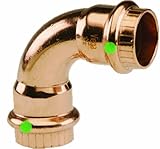 Viega 77342 ProPress Zero Lead Copper 90-Degree Elbow with 2-Inch P x P by Viega PEX [並行輸入品]