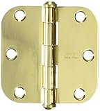 Stanley Hardware CDRD759 3" X 3" Solid Brass 5/8" Radius Residential Hinge in Bright Brass [並行輸入品]