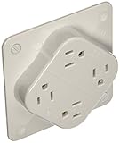 Hubbell HBL415W 4-Plex Receptacle 15 amp 125V 5-15R White [並行輸入品]