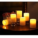 Eleoptionインドア/アウトドアFlameless樹脂ピラーLED Candle with 4 & 8時間タイマーfor Wedding休日クリスマス