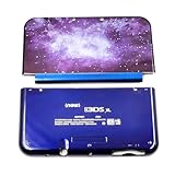 New3DSXL 用 DIY エクストラシェルハウジングケース 星空 2個セット 交換用 3DS New3DS New3DS XL LL 3DSXL New3DSLL ハンドヘルドコンソール、Galaxy Purple 外側上部/下部フェイスカバープレート