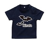 BabyChips ハロウィンウイング(名入れ半袖ベビーTシャツ) 140 ネイビー
