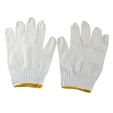 uxcell 作業手袋 　 綿糸製　大工用品　画家の電気技師　弾性カフ　フル指　10ペア