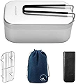 MiliCamp メスティン キャンプ道具 アウトドア炊飯 飯盒 目盛り付 バリ取り不要 登山 山飯 MR-250 ソロキャンプ 野外用食器（4点セット）