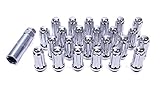 High Quality 26104HT Small Diameter Duplex Acorn Chrome 6 Lug Kit (14mm x 2.0 Thread Size) - Pack of