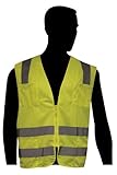 Liberty HiVizGard Polyester All Mesh Fabric Class 2 Safety Vest with 2 Wide Silver Reflective Stripe