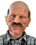 リアル 人面 マスク お年寄り 男性 おじいさん 大人用 かぶりもの 被り物 仮面 魔女 コスプレ 変装 仮装 グッズ