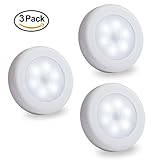 3パックモーションセンサーライト、beinhome stick-anywhere LED夜間ライト赤外線でライトmotion-sensing壁、バスルーム、ベッドルーム、クローゼット、キャビネット、ガ