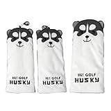 DYNWAVE ゴルフクラブヘッドカバー ハスキー柄 No.1 No.3 No.5ウッドドライバー用