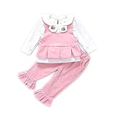 子供上下セット服 女の子 服 長袖 秋 Pojour Tシャツ＆パンツ 可愛い蜂ベビールームウェア 子供3セット 丸首 普段着 カジュアル スポーツ 旅行 記念日 プレゼント ピンク