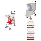 【セット買い】 Maclaren Strollers Volo シルバー/マーマレード + モスキートネット + シートライナー