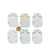 1989S 汗取りパッド 赤ちゃん 天使の羽 背中 ガーゼ （6枚セット） (L)