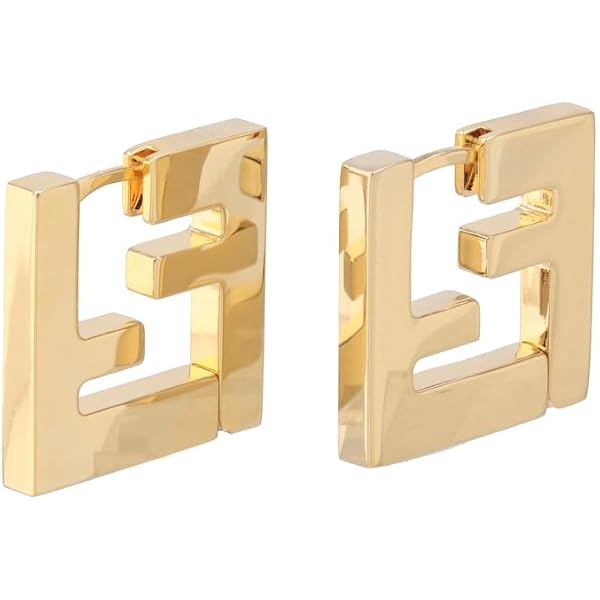 Amazon | FENDI(フェンディ) ピアス FENDI O'LOCK FFロゴ パヴェ オー