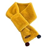 Gobig ベビー キッズ マフラー 子ども用ネックウォーマー 無地 かわいい (イエロー)