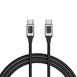 USBC充電器ケーブル-erチップを備えたUSBC-ケーブルの高速充電、ほとんどのUSB-Cデバイス用の20V / 5Aダブルヘッドナイロン編組タイプCデータケーブル Semexo