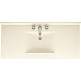 Swanstone cv2243 – 072 Contour 43-inchソリッドサーフェスVanity Top with Pebble Basin