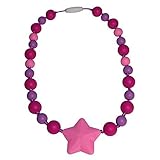 Munchables Silicone Kid's Necklace - Girl's Knotty Star (Fuchsia/Pink/Purple) by Munchables