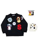 【子供服】 Little Bear Club (リトルベアークラブ) 裏毛ショーンワッペントレーナー 80cm～130cm S54670