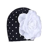 Sannysis赤ちゃんの女の子の冬秋花暖かい帽子キャップ カラー: ブラック