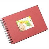 Copeflap 手作りアルバム 台紙 フォトアルバム スクラップアルバム プレゼント 20枚 コーナーシール付き (レッド)