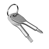 ULTY どこでも ドライバー ２本セット キーホルダー型 ミニドライバー 工具 (シルバー) UL-DKDMDORA-SV