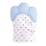 赤ちゃん 歯固め ベビー用 指しゃぶり防止手袋 歯ぐきに刺激を与え 食品級シリコン 新生児用 3～12ヶ月対象 出産祝い おもちゃ プレゼントケース付き