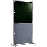 吉野 遮光火花兼用衝立(ダークグリーン×A種シート)1×2 単体固定足 YS-12SF-DG-BW 火花用衝立