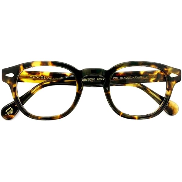 moscot レムトッシュ　ブラックフレームxイエローレンズ size46 LEMTOSHブラック | 色付きGlasses| MOSCOT