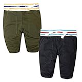 (カーキ/90cm)ベビー服 男の子 ジョガー パンツ ボトム ウエストゴム 飾りヒモ ポケット裾ゴム入り 男児 ベビー