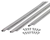 m-d建築製品49002 jamb-up Weatherstrip withネジ、36-by-84インチ、サテンニッケル