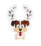 Sweet DOGGY & BONE cotton BIB with a TEETHER from maple tree handmade natural ecological Perfect for