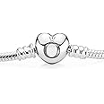 PANDORA 590719-21 Sterling Silver Heart Clasp Bracelet 8.3