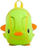 Coavas Kids Backpack Cute Toddler Backpacks Duck Children Backpack - Small Yellow duck Pack Green(10