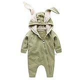 Spinas(スピナス) ベビー 着ぐるみ ロンパース もこもこ うさ耳 カバーオール かわいい キッズ コスチューム 出産祝い