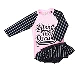 WIN プール の お姫様 幼児 女の子 用 ビキニ 女の子 キッズ水着 子供水着 女の子 女児 ガールズ ミズギ スイミング スクール水着 スイムウエア UVカット (S, ピンク)