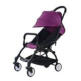 新生児折り畳み式ベビーカー傘トロリーベビーカープラム旅行ポータブル軽量ベビーカー (パープル)