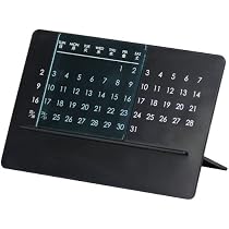 Amazon | Yotijay アルミ万年カレンダー 日付プランナー 調節
