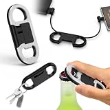 ChrisPow 【L字 Type-C充電ケーブル＆開栓器 2in1】0.2m 短い USB Type-Cケーブル 最大2.4A タイプC充電コード 折りたたみ式 持ち運び便利 高耐久 データ転送対応 iPhone 16 15 Andriod機種 Galaxy S25 S24 S23 S22 S21 OPPO Xperia ブラック
