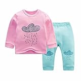 Domybest ベービー服 女の子 上下セット 赤ちゃん かわいい 雲プリント セット服 長袖 春 夏 ｔシャツ＋ロングパンツ 上下2点セット 長袖 子供服 ベビー服 セットアップ ルームウェア パ