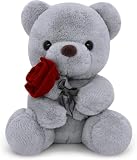 くまのぬいぐるみ 可愛い Teddy Bear 抱き枕 テディベア ぬいぐるみ くま 動物 い くま ぬいぐるみ ふわふわ 可愛い くま ぬいぐるみ ふわふわ クマ ぬいぐるみ 気持ちいい 母の日のプレゼント お祝い クリスマスプレゼント バレンタインデー ギフト(グレー、23cm)