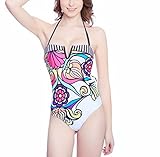 レディース水着 連体式 ワンピース ビキニ　セパレーツ ラッシュガード 　着痩せ 　カップ付ワイヤーなし　保守的　夏休み　 泳ぐ 　ホルターネッ　バックレス　人気　ゴージャス　ネオンカラー　セクシー 