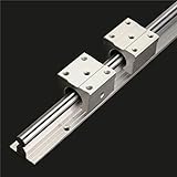 SBR 12 600 mm リニアレールシャフトロッドと 2 SBR 12 UU ブロック